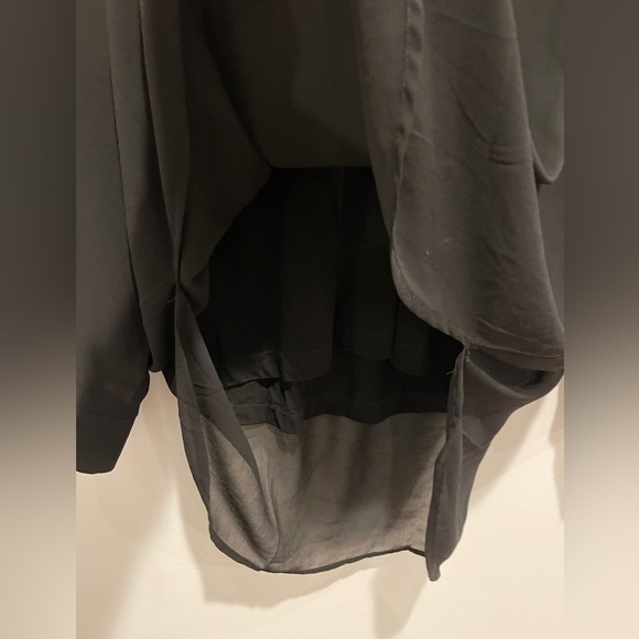 Ahlens Swedish V Neck Sheer Long Sleeve Gauzy Top Blouse size 10 / 12 Large EUC - Picture 4 of 10